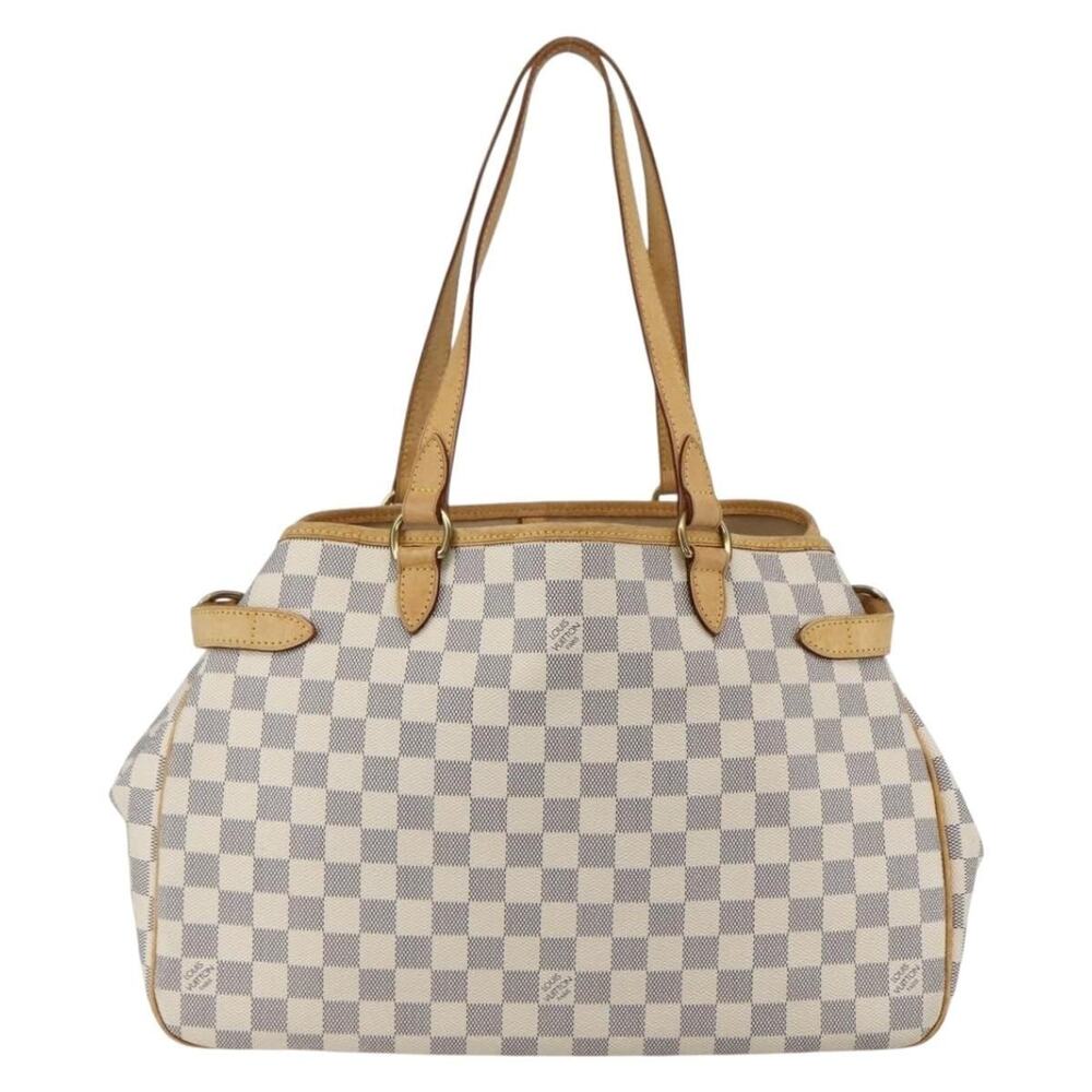 Louis Vuitton Damier Azur Batignolles Horizontal Tote Bag White